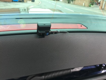 Rear dashcam installed
